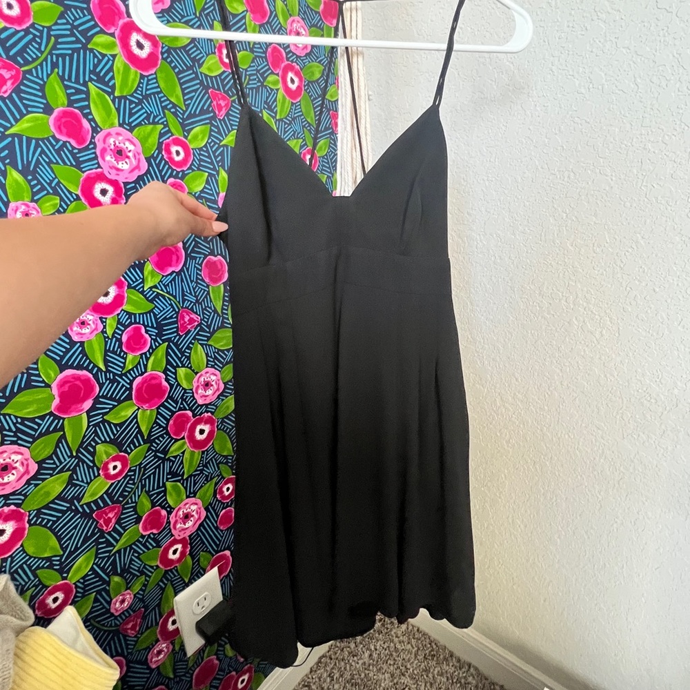 Sexy Black Strap Dress